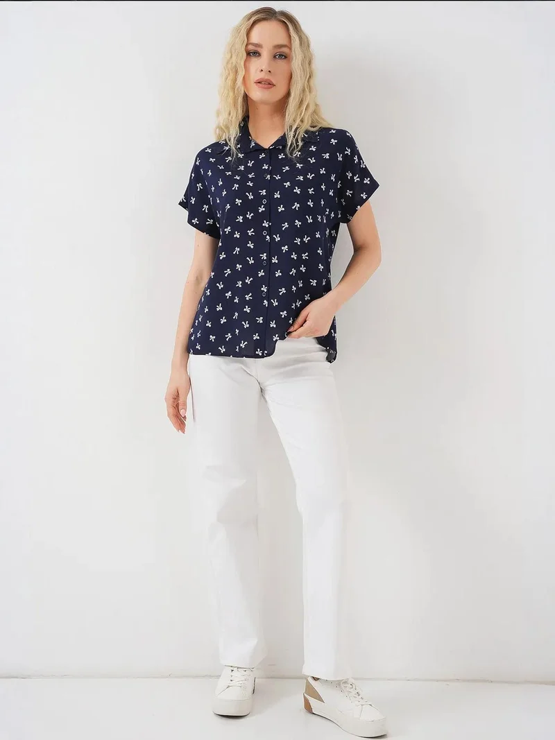 BIG DART BDART Short Sleeve Patterned Shirt