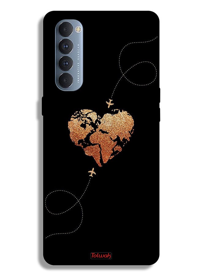 Tolwak Oppo Reno4 Pro 4G Protective Case Cover Airplanes Touching Heart - Image 2
