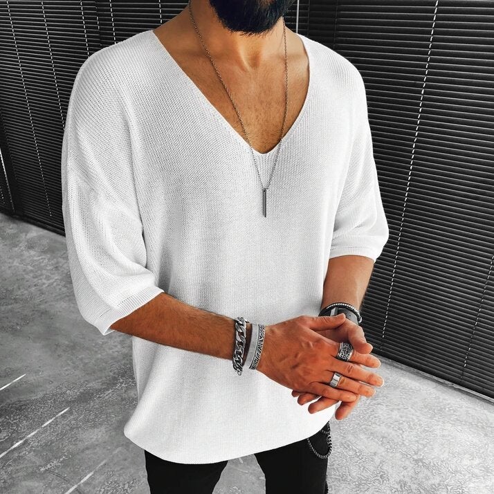 Export New V Neck Short-Sleeved Male Knitwear - Image 2