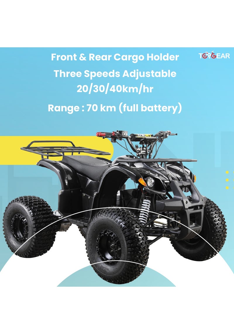 Lovely Baby - Top Gear TG 450 Electric Quad Bike for Adults, 60V 500W Motor with 3-Speed Adjustment, Disc Brakes, Dual Suspension, LED Lights, and 70KM Range - Red - Image 1