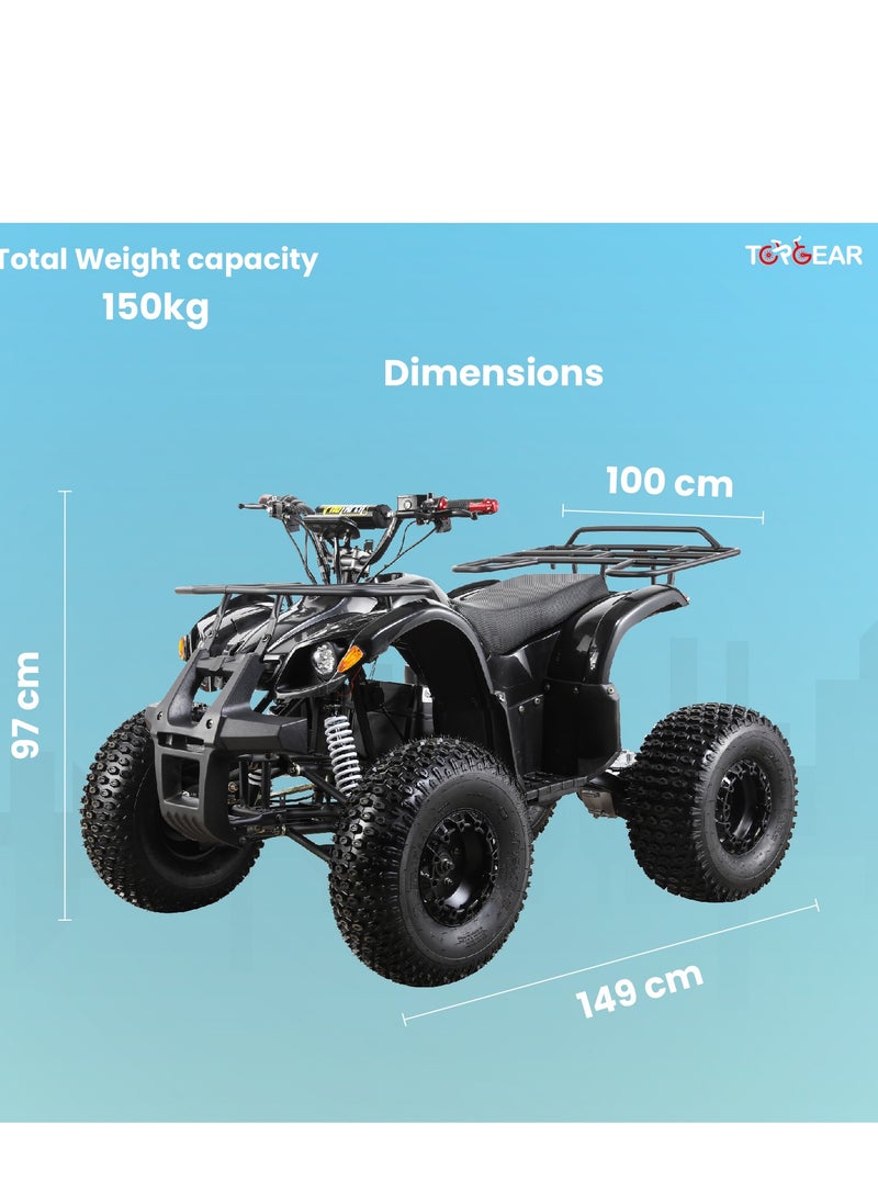Lovely Baby - Top Gear TG 450 Electric Quad Bike for Adults, 60V 500W Motor with 3-Speed Adjustment, Disc Brakes, Dual Suspension, LED Lights, and 70KM Range - Red - Image 1