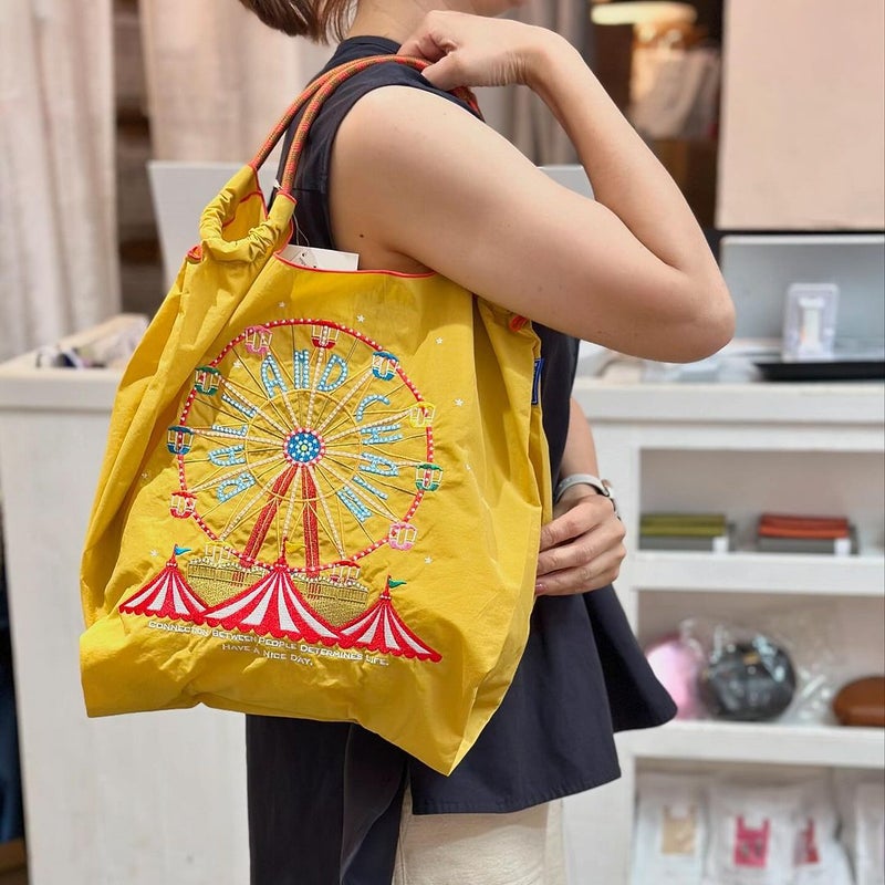 Japanese Embroidered Tote Bag – Medium Nylon Shoulder Bag for Summer 2024 - Image 1