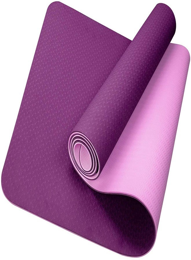 IRIS Fitness Non Slip TPE Yoga Mat for Hot Yoga Pilate Gymnastics, Double Sided (72 inch x 24 inch x 6 mm) - Image 1