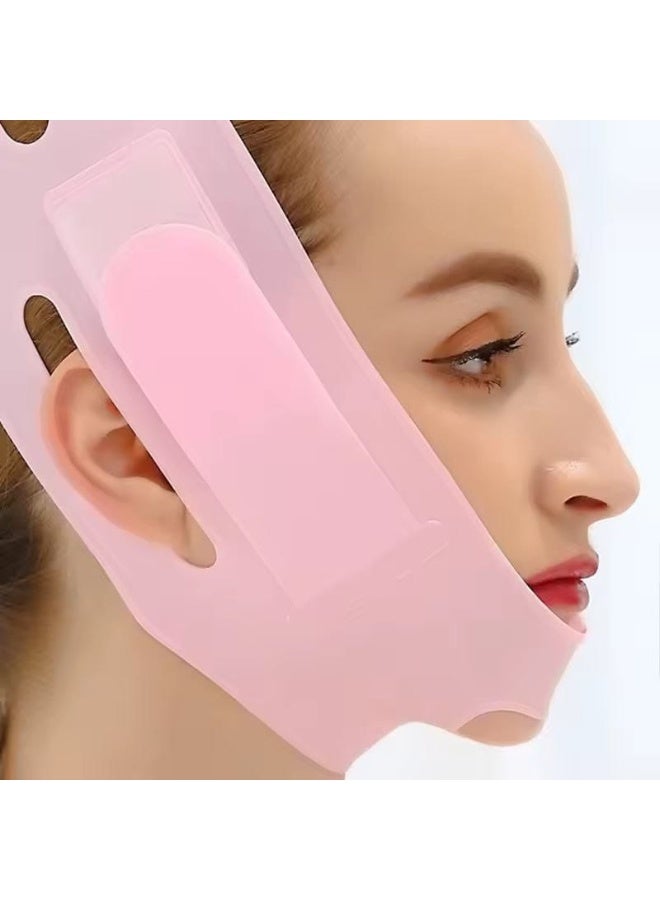 Zonfer V-Shaped Silicone Face Lifting Mask | Face Slimming Patch for Chin and Cheek (Random Color) - Image 4