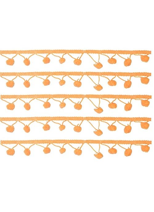 GOELX Pom Pom lace Peach 9 Meters Bundle for Decorations/Borders/Crafts  - Image 1