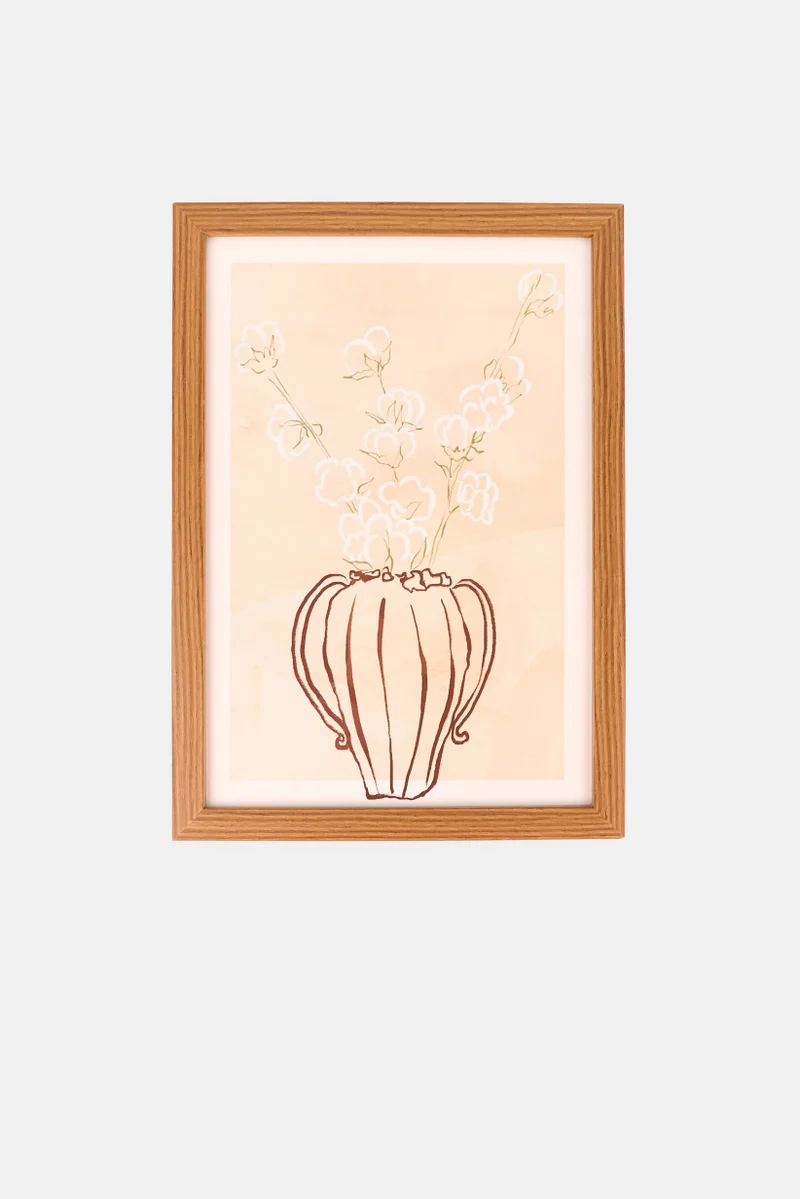 Muy Mucho Wooden Poster With Frame, Multicolor
