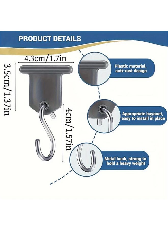 3pcs Multi Hole Camping Tent Hooks Durable Outdoor Storage Accessories For RV Van - Image 5