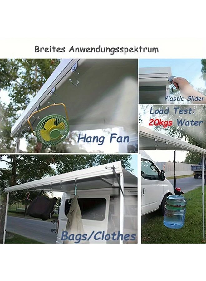 3pcs Multi Hole Camping Tent Hooks Durable Outdoor Storage Accessories For RV Van - Image 3