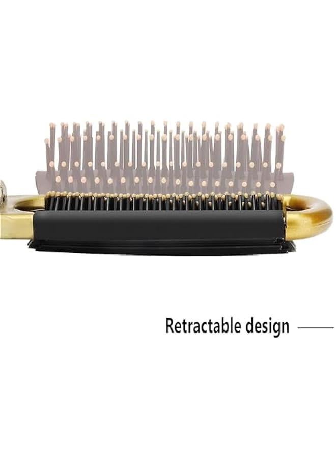 MOXO 2Pcs Hair Brush With Mini MirrorPortable Hair Brush FoldingTravel Folding Pocket Hair Brush for Women GirlsMen Pocket Brush Hair Styling Tools for Toiletry Bag - Image 2