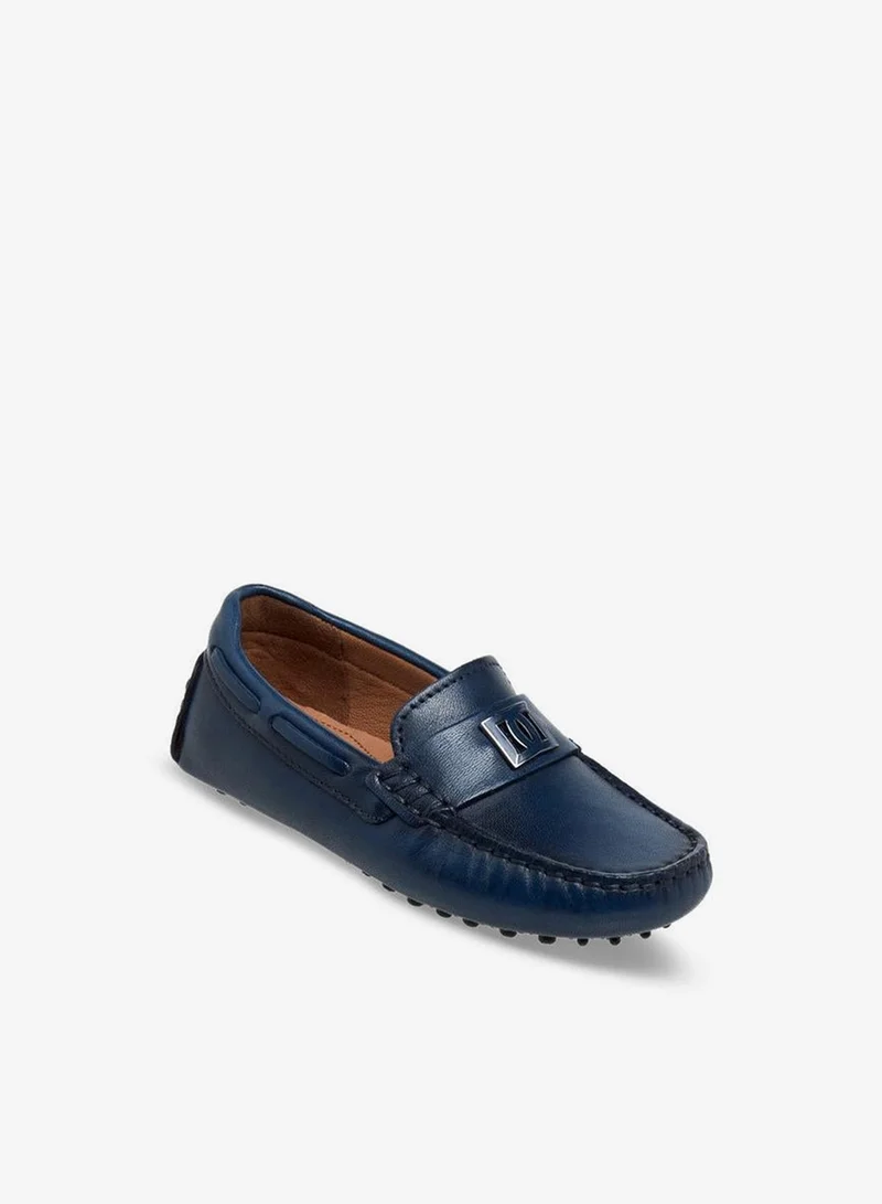 Mister Duchini Boys Leather Slip-On Moccasins Ramadan Collection