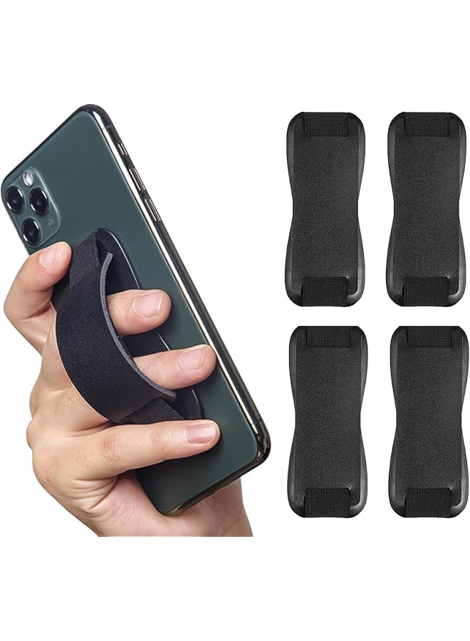 S-TOP Mobile Phone Finger Holder, Leather Ergonomic Mobile Phone Finger Holder Set of Two Flexible and Foldable Premium Mobile Phone Grip for Back Smartphone Holder - Image 1