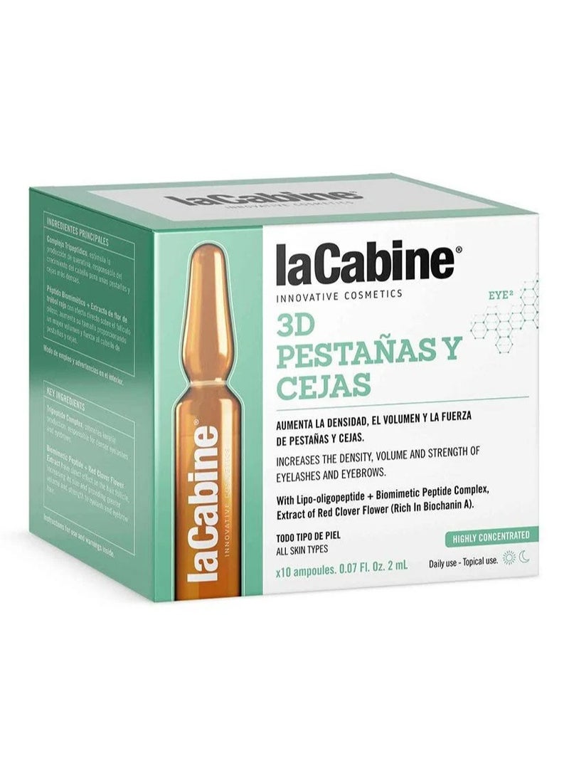 La Cabine 3D Eyelashes and Eyebrows Concentrated Ampoules 2ml x10 - Image 1