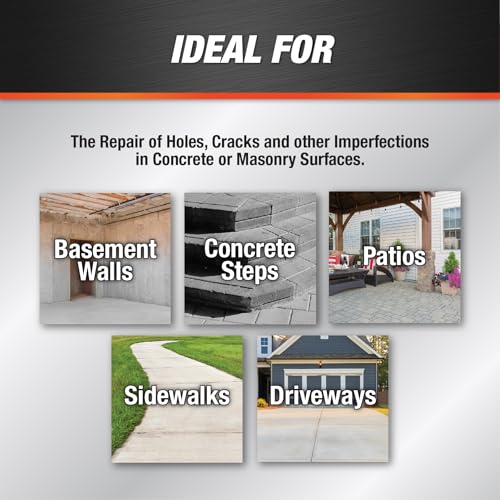 Dap 31084 Concrete Patch Interior and Exterior, 1-Quart , Gray - Image 4