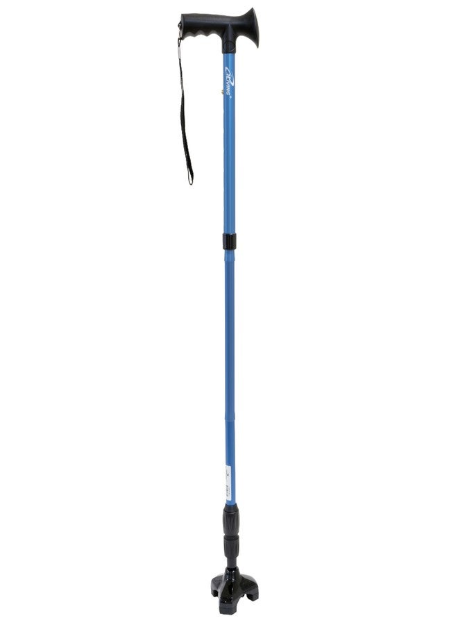 iLiving Walking Cane for Men and Women Foldable, Adjustable, and Free-Standing with Pivot Tip, Heavy-Duty Design Support up to 300 Pounds, Blue - Image 1