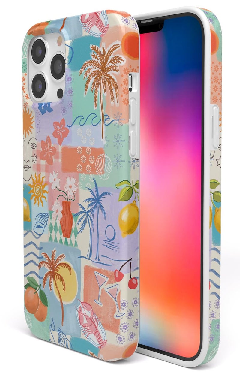 Casely iPhone 14 Pro Case | Tropical Heat | Beachy Collage | Compatible with MagSafe | Classic Ultra Slim Design - Image 2