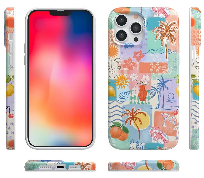 Casely iPhone 14 Pro Case | Tropical Heat | Beachy Collage | Compatible with MagSafe | Classic Ultra Slim Design - Image 4