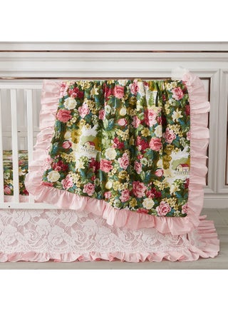 Brandream Floral Crib Bedding Sets for Girls Nursery Baby Bedding 3 Piece Garden Farmhouse Comforter, Fitted Crib Sheet, Lace Crib Skirt - pzsku/ZB0EFDF223329FC252625Z/45/_/1737030754/cd6b25c0-b8c2-4f9d-9f2c-41d9346e7421