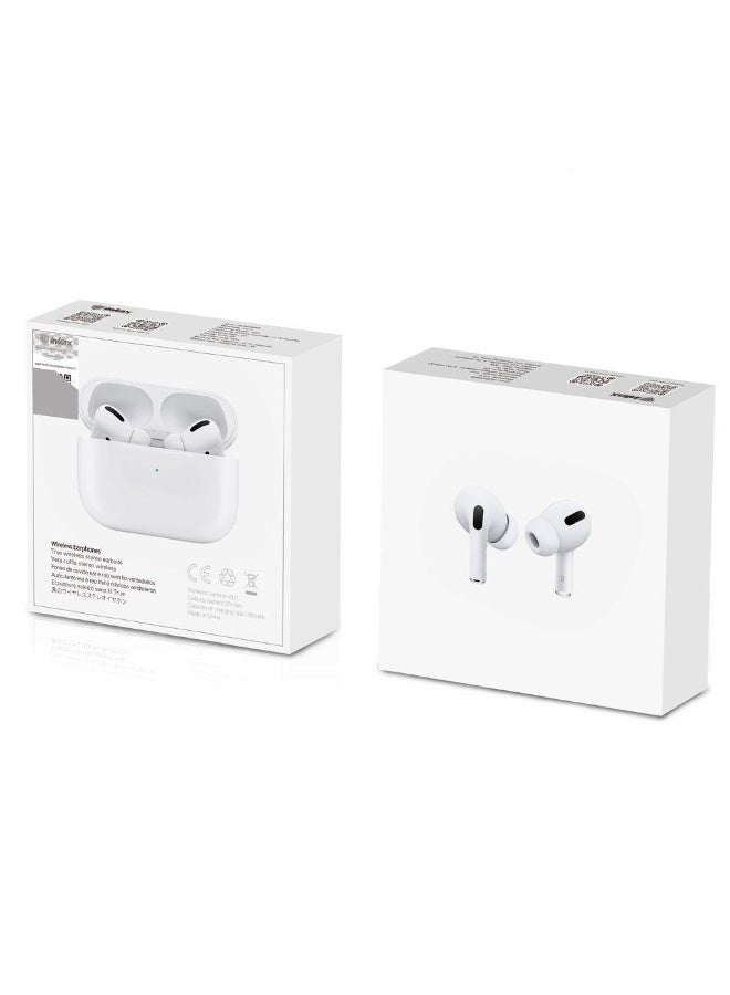 إنكاكس سماعات داخل الاذن من انكاكس T04  ، سماعات اذن لاسلكية انكاكس ايه ان سي ، تعمل بتقنية بلوتوث V5.3 وخاصية الغاء الضوضاء مع علبة شحن لاسلكية - باللون الأبيض - Image 2