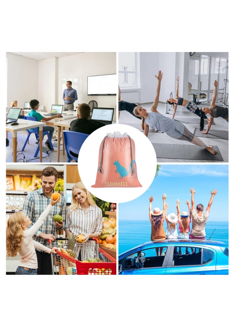 Zikra Drawstring Bags PE Bag, Waterproof Drawstring Gym Bag String Swimming Bag for Kids Boys Girls, Folding Beach School Sport Toiletry Trainer Bag Travel Organiser Bag for Clothes Shoes 6 Pack - Image 4