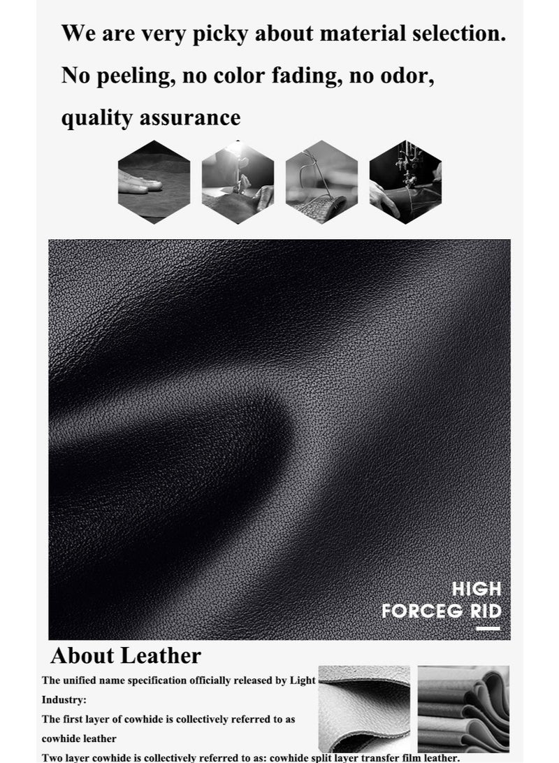 ويليامبولو رئيس طبقة جلد البقر محفظة قصيرة للرجال مع شعور الراقية، أسلوب الأعمال، محفظة الأزياء من الجلد الأصلي - Image 5