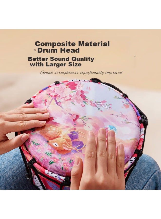 Cega African Drum, Children's Large 8 Composite Carbon Fiber Lightweight Kindergarten Hand Drum, Adult Lijiang Drum, Percussion Instrument - Image 2