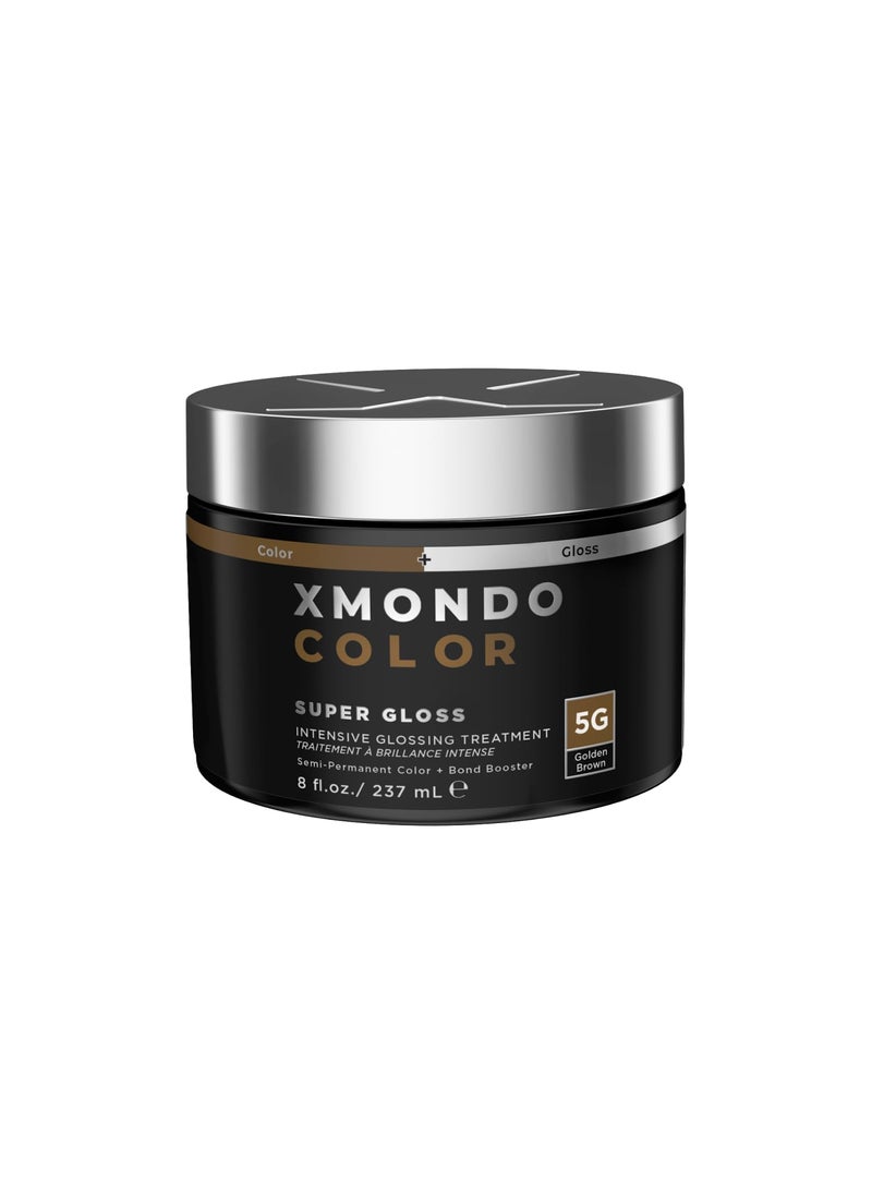 XMONDO XMONDO Color Golden Brown Color Depositing Mask  SemiPermanent Hair Dye Super Gloss  Infused with Bond Boosters for Nourishment Revitalize  Repair Vegan Formula 8 Fl Oz 1Pack 