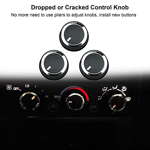 YUANTUO 84141127 AC Temperature Control Knob Fit for Chevrolet Express 2008-2021, Fit for GMC Savana 2008-2017, 84793085 3pcs - Image 4