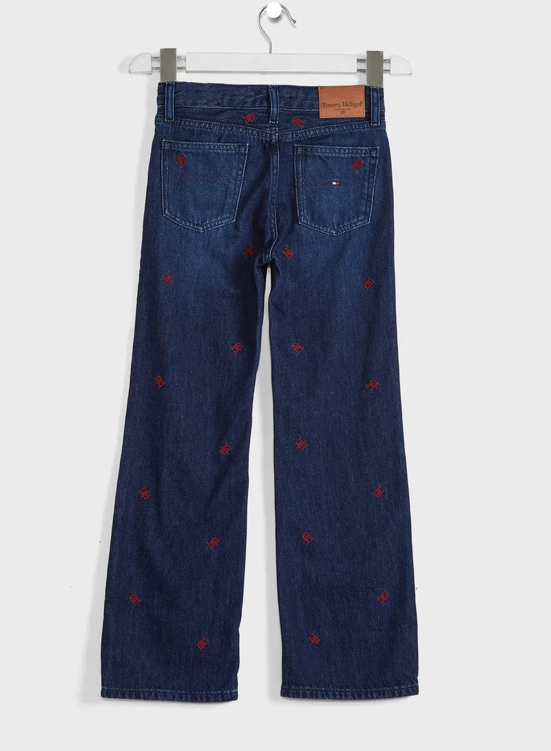 TOMMY HILFIGER Youth Slouchy Flare Striped Jeans