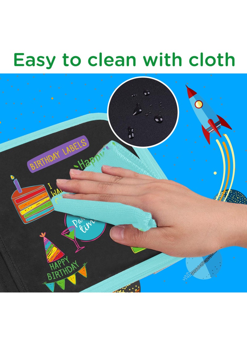 Erasable Doodle Book for Kids-Toddlers Activity Toys Reusable Drawing Pads with 12 Watercolor Pens, Preschool Travel Art Toy, Road Trip Car Game Writing Painting Set（Sea World）  - Image 4