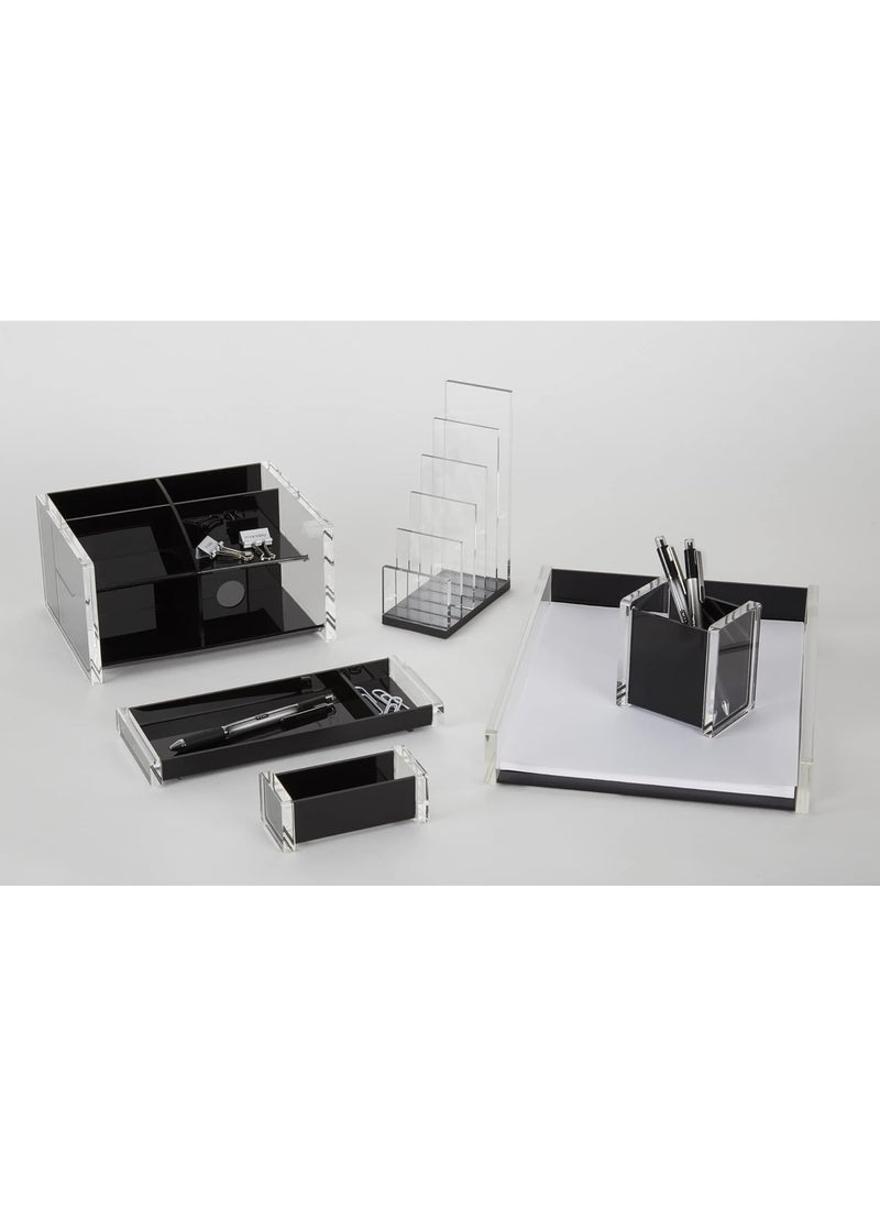 Realspace Realspace Black Acrylic 5Compartment Desk Sorter Letter Size  - Image 5