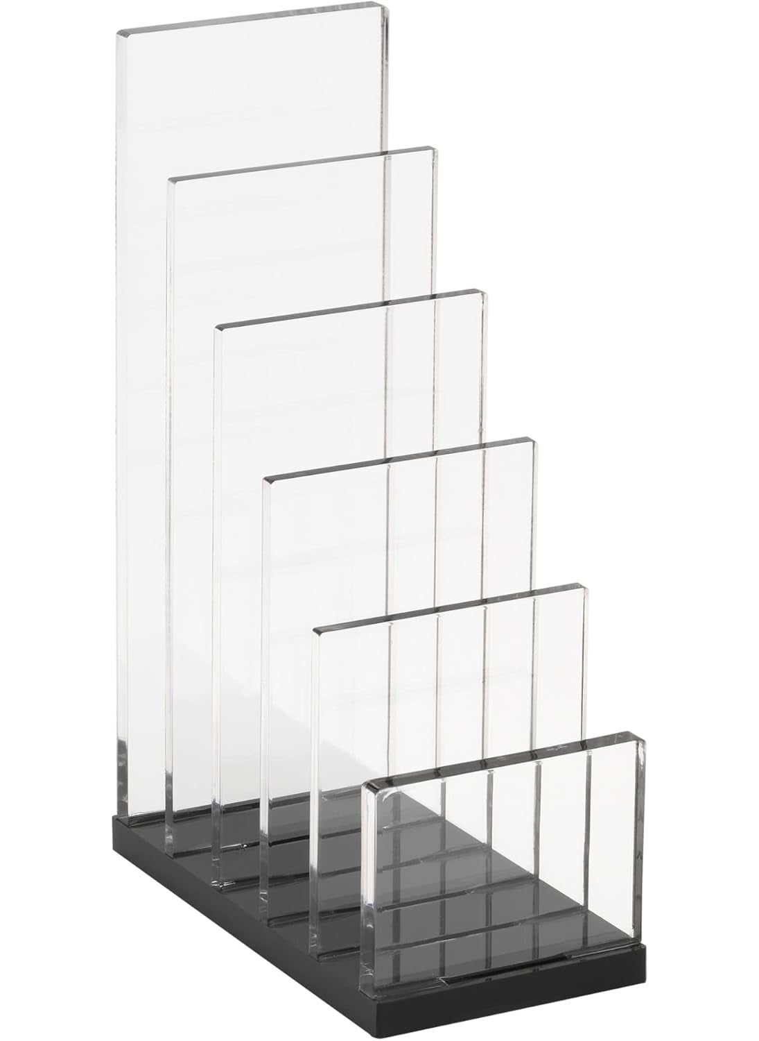 Realspace Realspace Black Acrylic 5Compartment Desk Sorter Letter Size  - Image 3