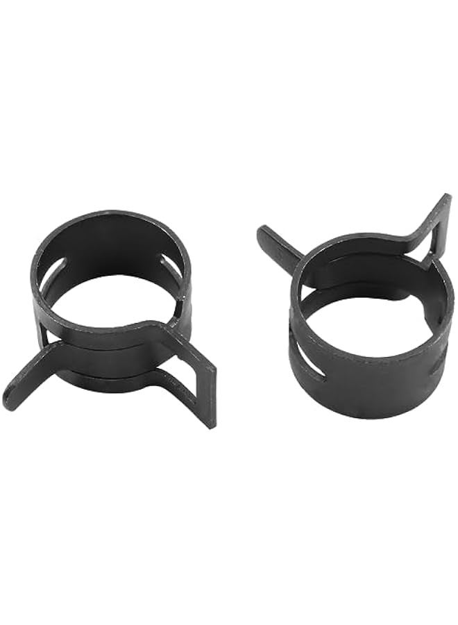 20 Pcs 0.7 Inch ID Spring Band Type Clamps, 18mm Fuel Hose Clamps Fasteners, Black Spring Hose Clip fit 18.5-19.2mm OD Hose Fuel Hose Line Water Pipe Air Tube Hose - Image 1