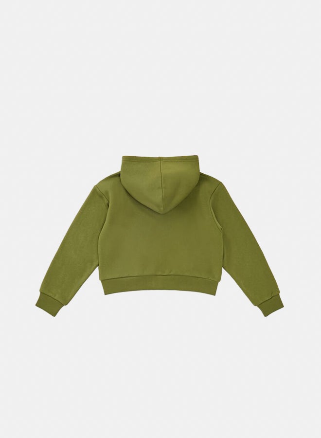 FOREVER 21 Girls Fleece Zip-Up Hoodie (Kids) - Image 2