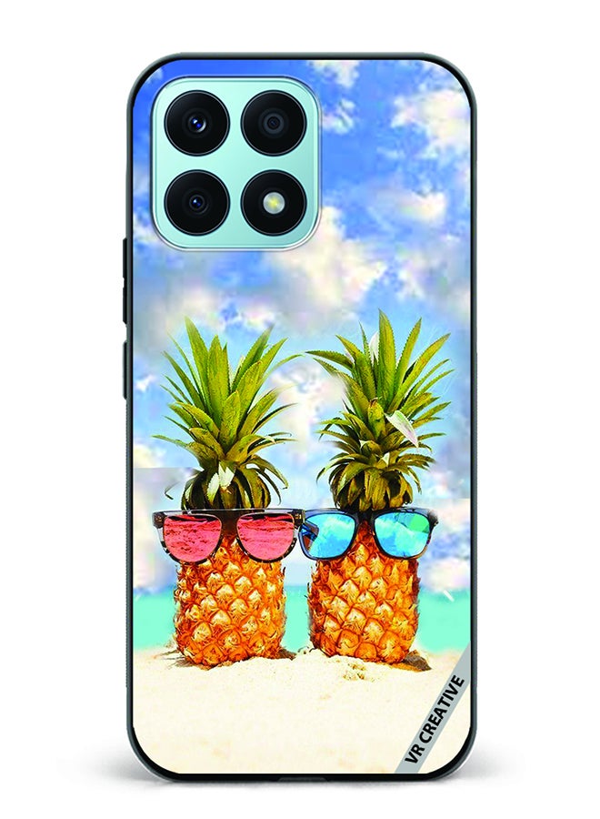 VR CREATIVE Protective Case Cover For Honor X8a Pineapple Design Multicolour - Image 1