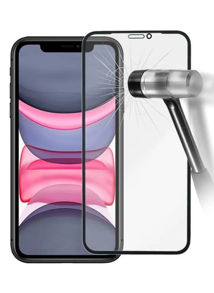 iPhone 11 Pro Max Screen Protector, Tempered Glass 5D 9H Screen Protector for iPhone 11 Pro Max 6.5" Black - Image 1