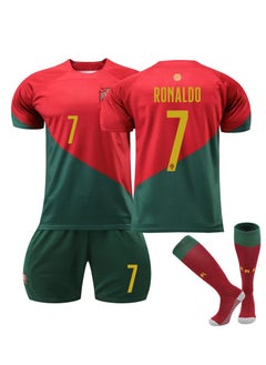 3-piece set of Portugal No.7 Cristiano Ronaldo football jersey