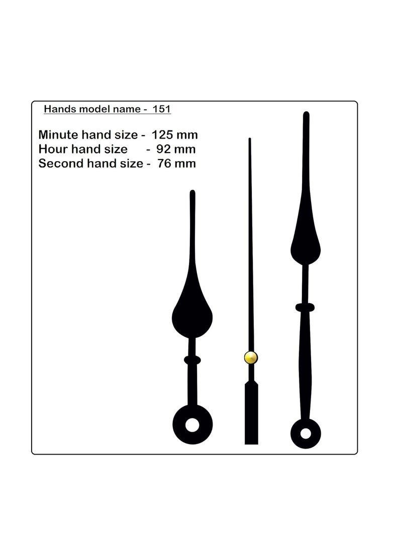KEDAR KEDAR Ajanta Quartz Ticking Movement Machine for Wall Clock with Fancy Needles Made in India 7  - Image 2