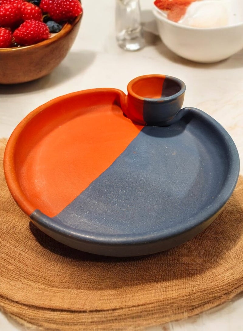 color zone pottery Round Ceramic Sauce Bowl Dish for Serving and Decor 15cm Oven Safe - Image 1