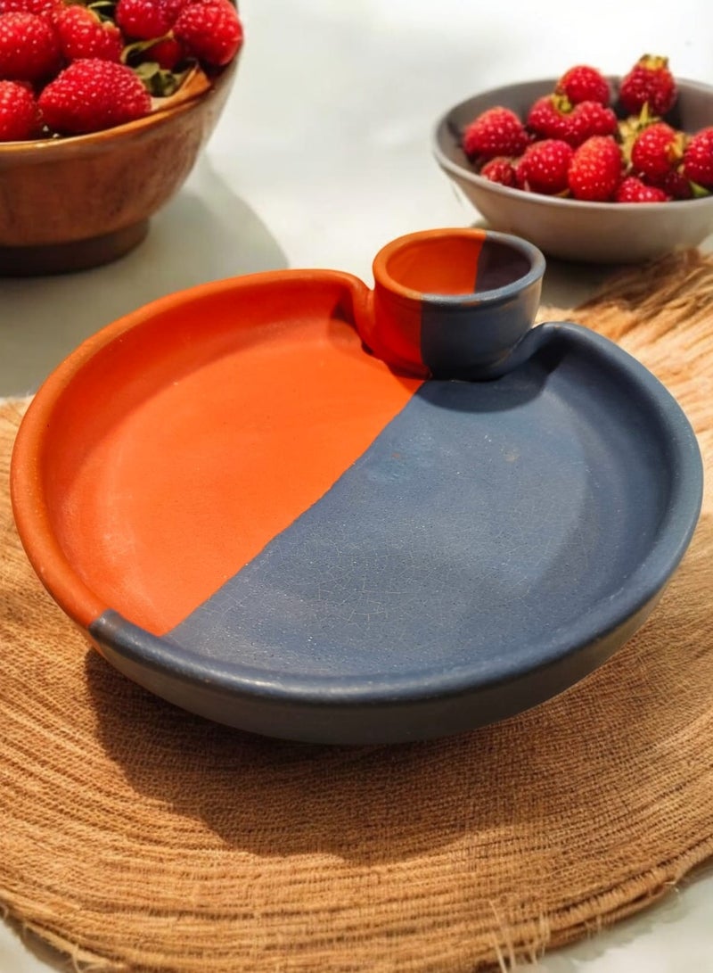 color zone pottery Round Ceramic Sauce Bowl Dish for Serving and Decor 15cm Oven Safe - Image 2