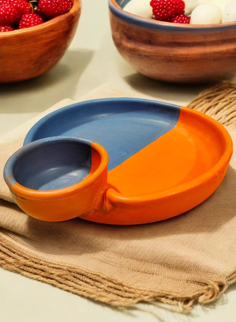 color zone pottery Round Ceramic Sauce Bowl Dish for Serving and Decor 15cm Oven Safe - Image 5