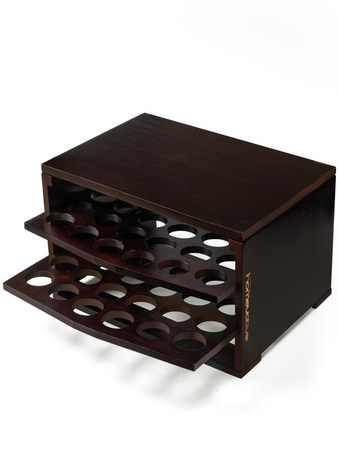 Homevative Coffee Stand for Vertuo w/Sliding Capsule Drawers, Natural Bamboo (Espresso) - Image 1