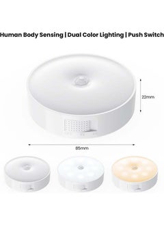 SKY-TOUCH 2Pcs Led Night Light : Motion Sensor Light Intelligent Body Induction Lamp USB Rechargeable Wireless Cabinet Light 2 Color Mode for Stair Bedroom LivingRoom Bathroom Kitchen Garage Wardrobe  - Image 5