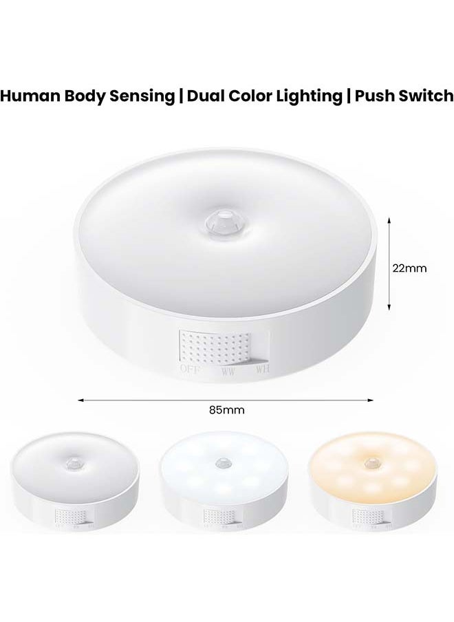 SKY-TOUCH 2Pcs Led Night Light : Motion Sensor Light Intelligent Body Induction Lamp USB Rechargeable Wireless Cabinet Light 2 Color Mode for Stair Bedroom LivingRoom Bathroom Kitchen Garage Wardrobe  - Image 5