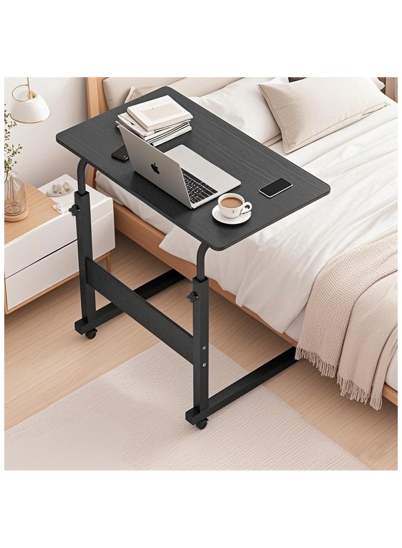 Yolu Adjustable Home Office Desk,Portable Bedside Laptop Table, Height-Adjustable Study Computer Desk for Small Spaces, Movable Sofa Side Table on Wheels - Image 5