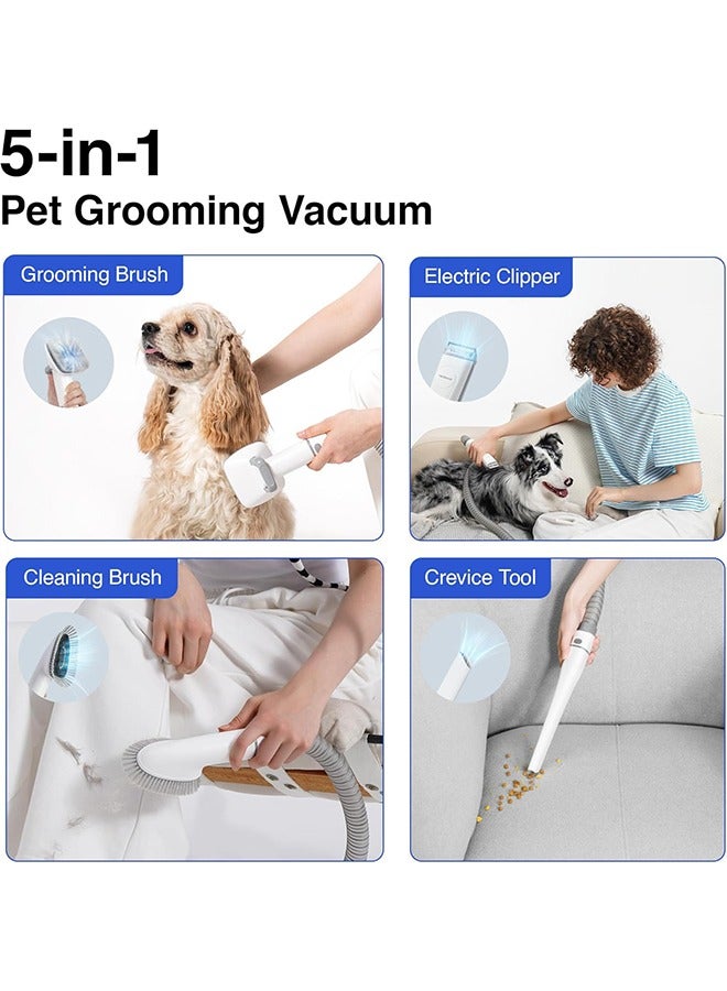 Neakasa مقص الكلاب P0 Pro مع مكنسة كهربائية، مجموعة العناية بالحيوانات الأليفة مع قوة شفط 10,000 با، مقص هادئ للكلاب والقطط، مزيل الشعر مع 5 أدوات للعناية - Image 3