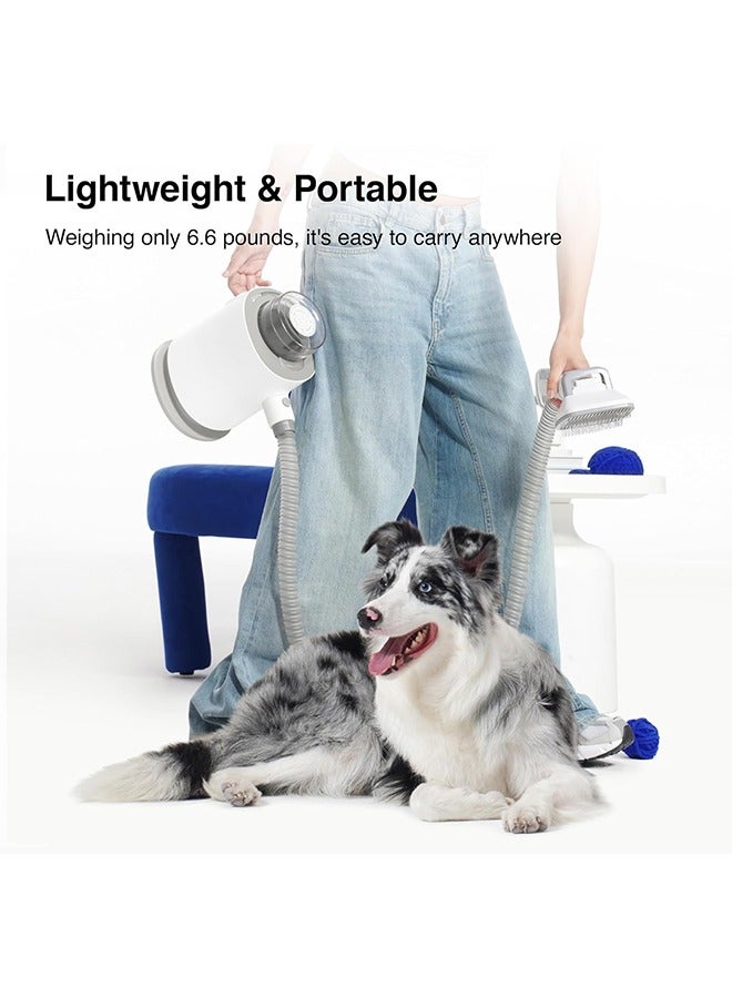 Neakasa مقص الكلاب P0 Pro مع مكنسة كهربائية، مجموعة العناية بالحيوانات الأليفة مع قوة شفط 10,000 با، مقص هادئ للكلاب والقطط، مزيل الشعر مع 5 أدوات للعناية - Image 4