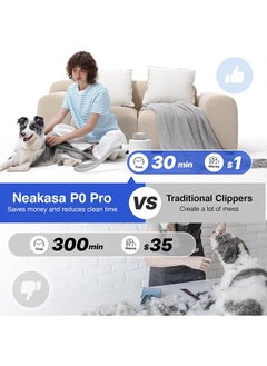 Neakasa P0 Pro Dog Clipper with Vacuum Cleaner,Pet Care Set with 10,000 Pa Suction Power, Quiet Clipper for Dogs, Cats, Hair Remover with 5 Care Tools  - Image 5