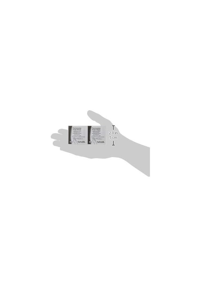 Taylor Precision Products HACCP Thermometer Probe Wipes - 100 Single-Use Wipes - Image 5
