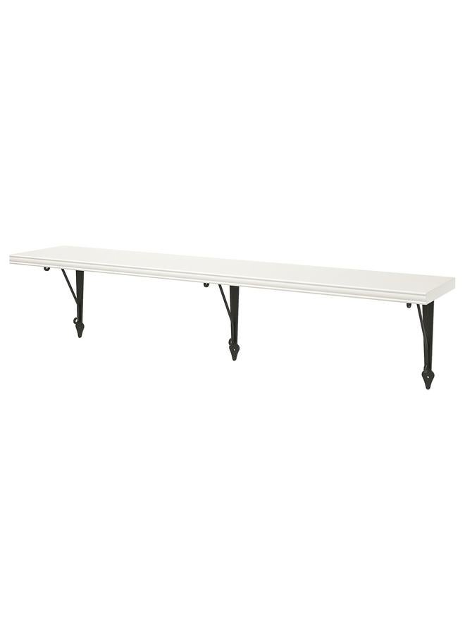 Zaboon Wall Shelf, White/Anthracite, 120X20 Cm - Image 1