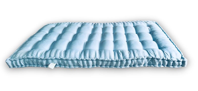 ATOOTFUSION Soft Cotton Floor Box Mattress, 5-Inch Thick, Foldable, Movable Medium Firm, Solid Colored Bed Mattress (Sky Blue, Small Single Bed 36X72X5 Inches) - Image 5